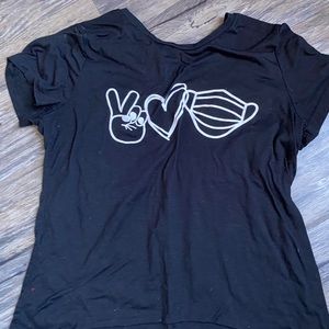 Peace, love, mask shirt